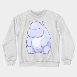 Little blue hippo on two legs Crewneck Sweatshirt